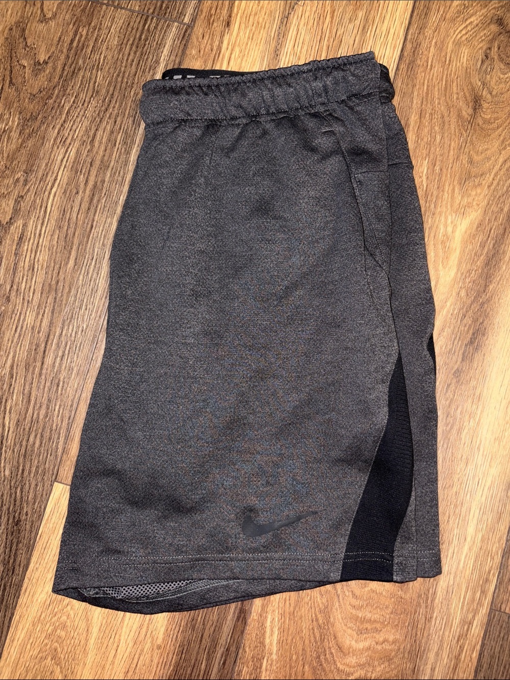 Nike Men’s Dark Gray Athletic Shorts with Black Side Panels